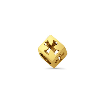 14K Yellow Gold Cross Dice Slider for Mix&Match Pendant 10mmX9mm 1.0 grams